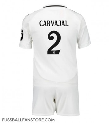 Real Madrid Daniel Carvajal #2 Replik Heimtrikot Kinder 2024-25 Kurzarm (+ Kurze Hosen)